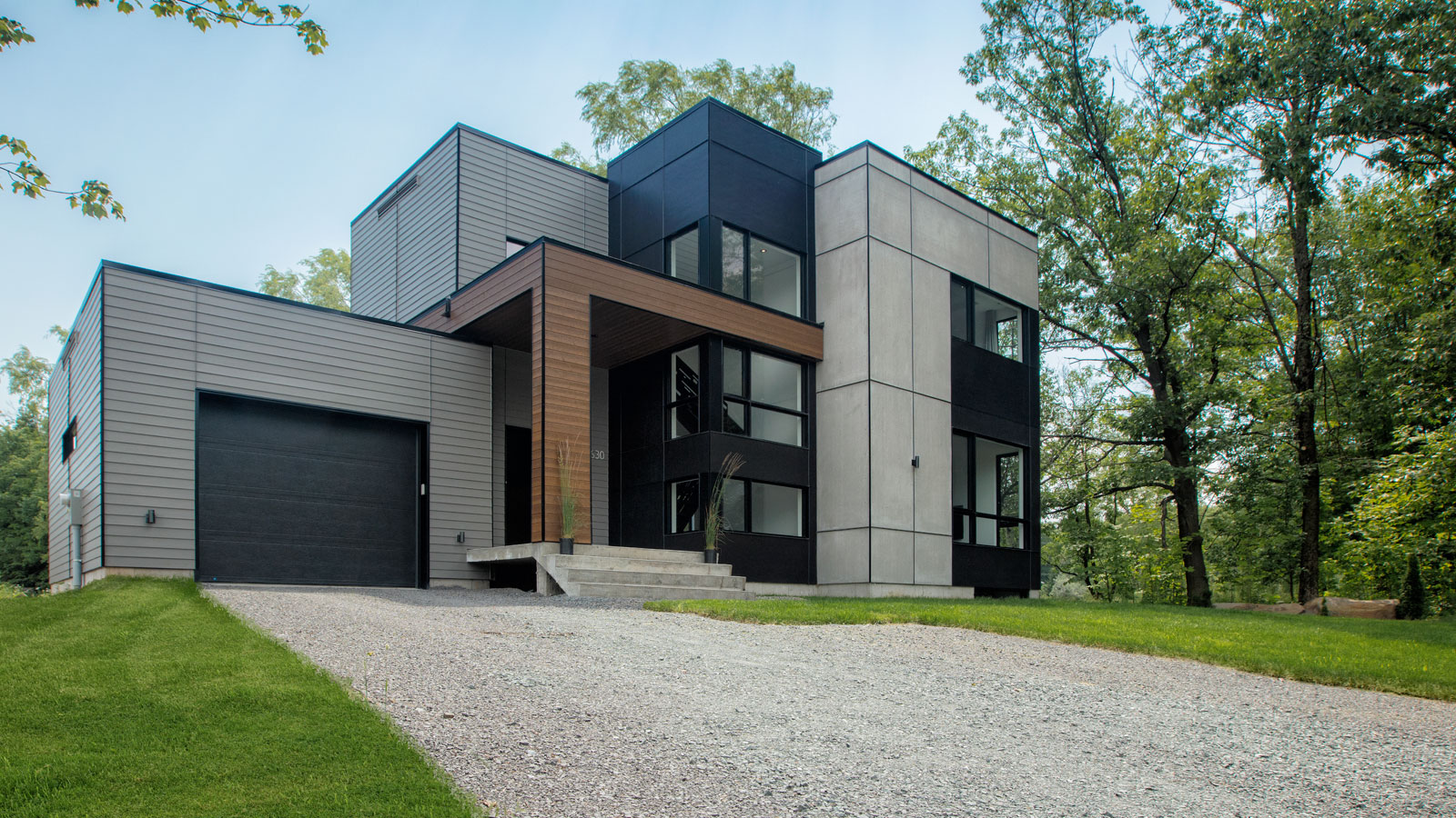 Zone C - Modèle A - Projet immobilier moderne avec maison contemporaine dans nouveau quartier Rive-Sud Québec